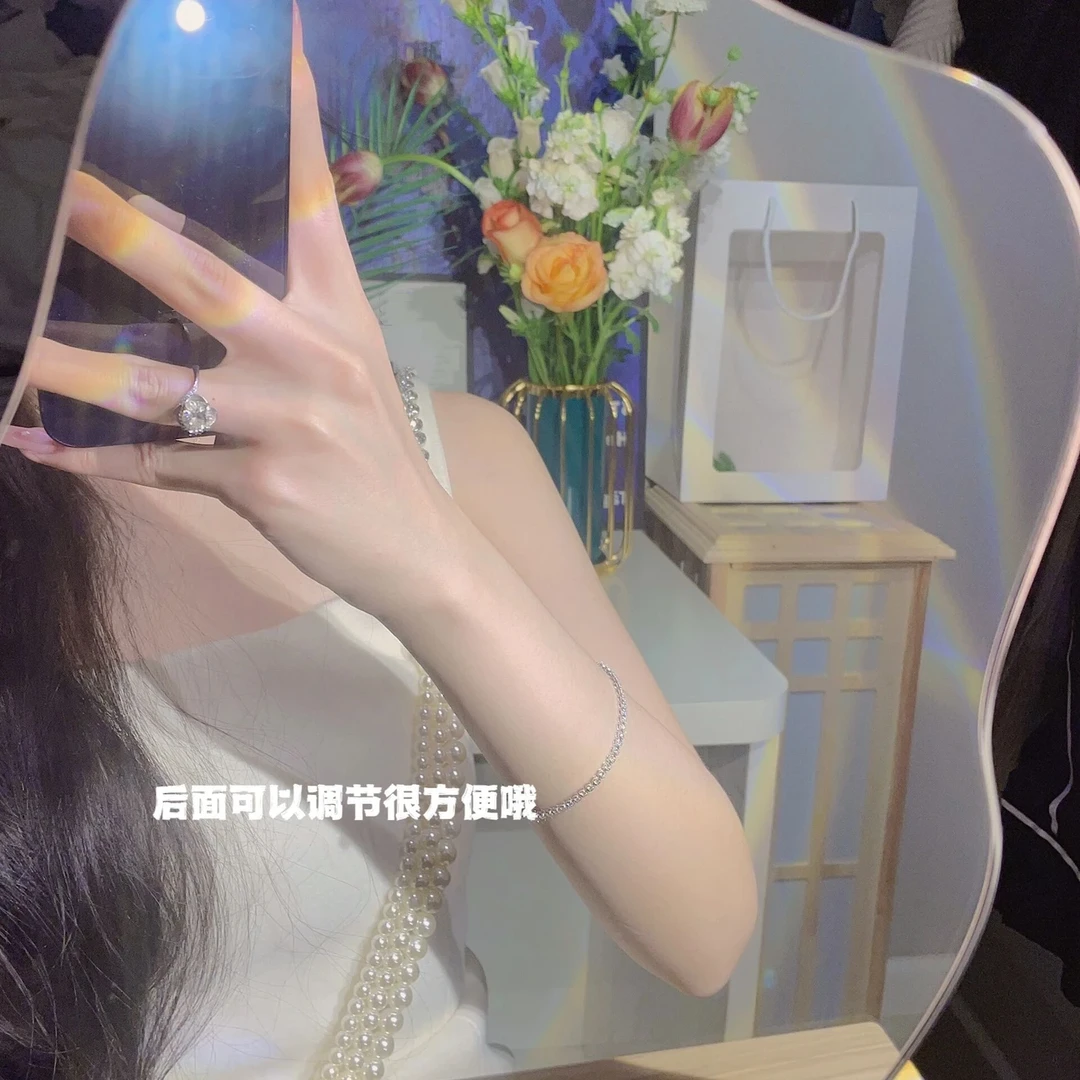 网球手链 秀气款星河镶钻气质可调节素款ins轻奢