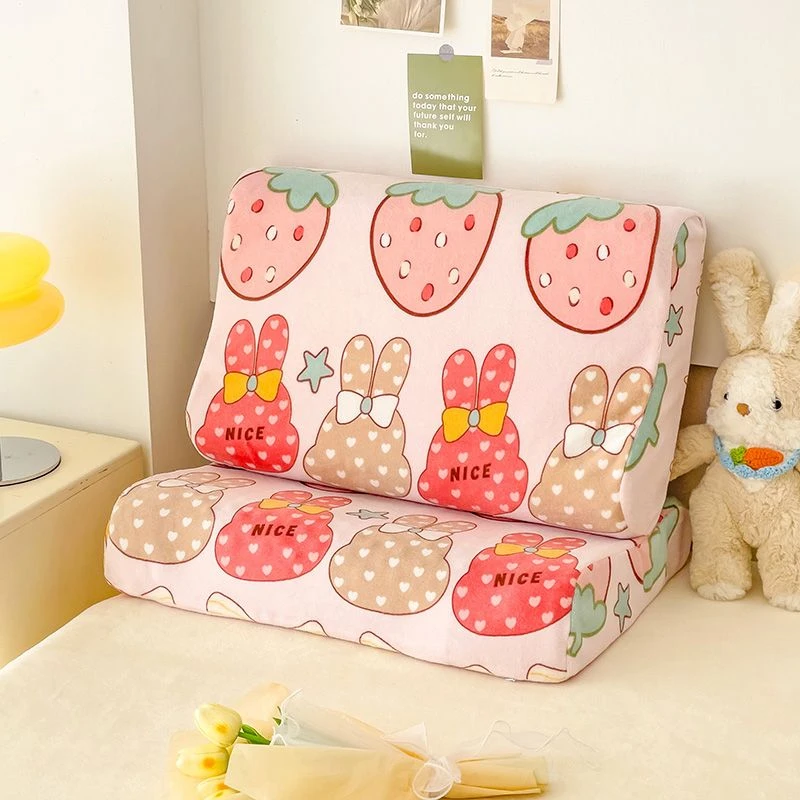 冬季保暖牛奶绒乳胶枕套成人40x60儿童乳胶枕30x50幼儿园宝宝枕套