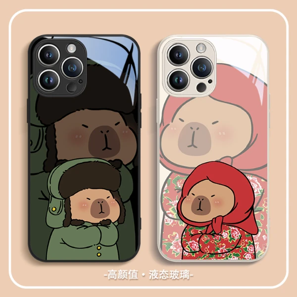 适用于苹果/华为/小米/OPPO/VIVO网红卡皮巴拉东北军大衣手机壳
