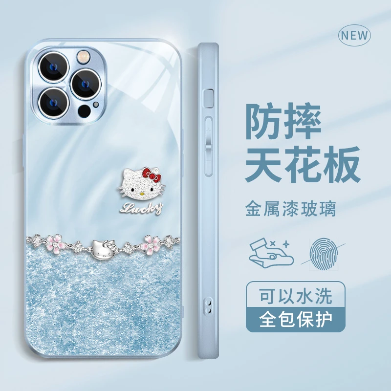 适用于苹果/华为/小米/OPPO/VIVO新款小众高级感手链凯迪猫手机壳