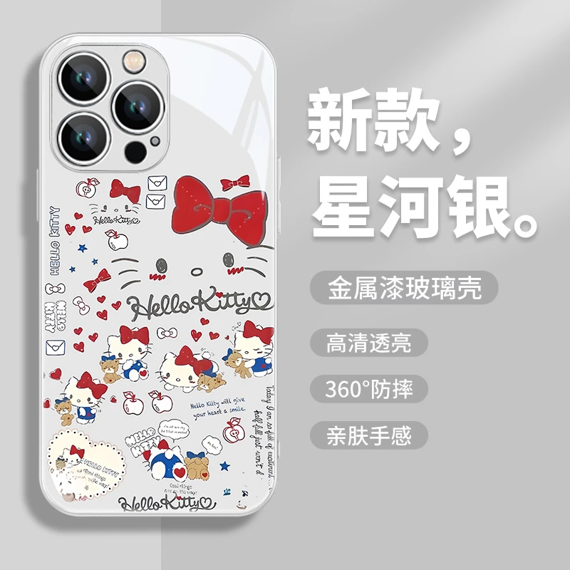适用于苹果/华为/小米/OPPO/VIVO可爱hellokitty凯蒂猫闺蜜手机壳