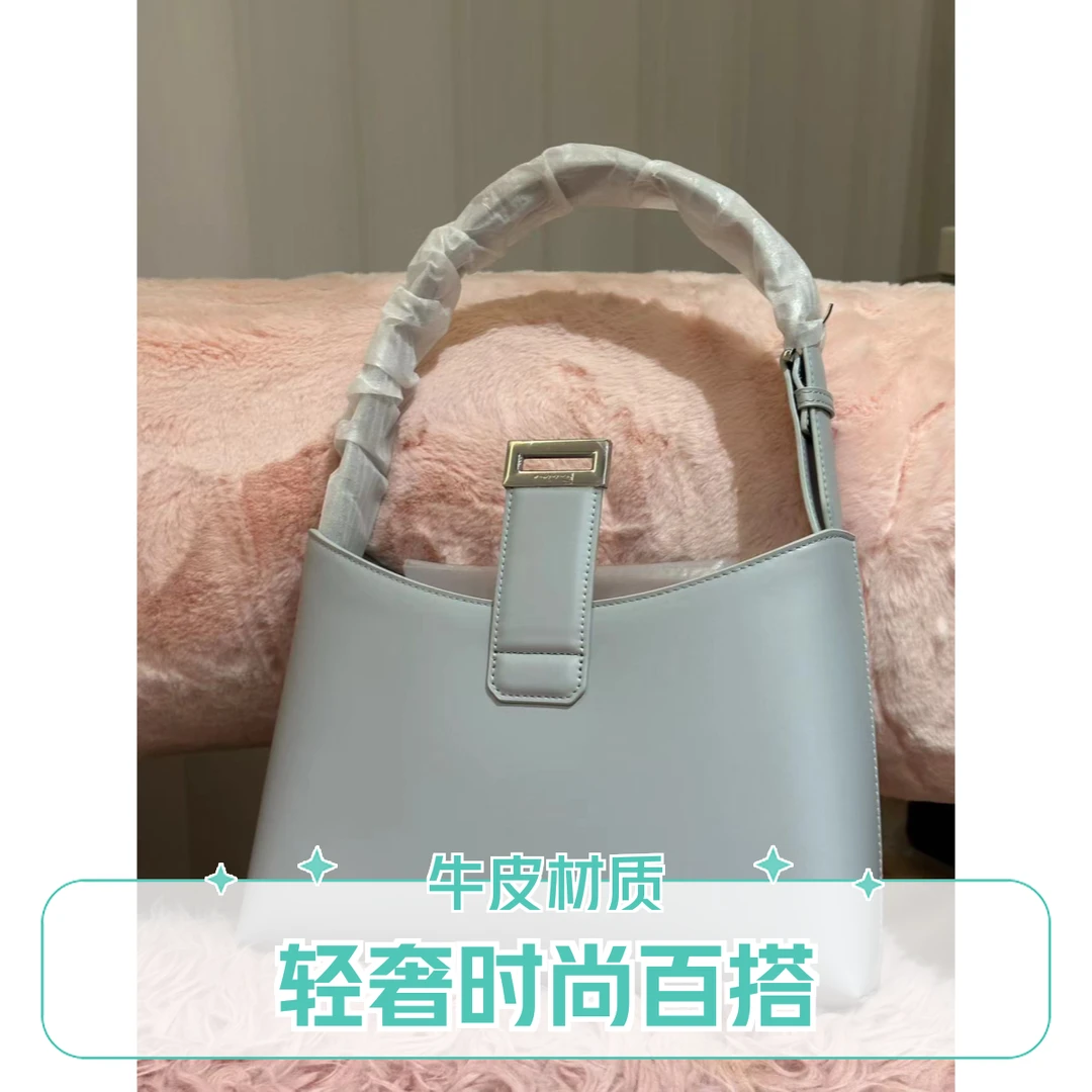 【彩少专属】腋下包HY03 轻奢时尚百搭女士肩包简约腋下法棍包 牛皮