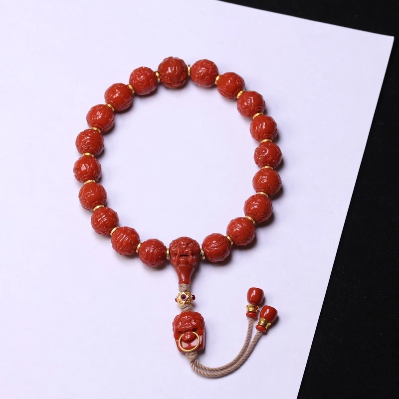瓦西南红貔貅手串手持精工本命年红色送礼招米做生意送人新年龙年