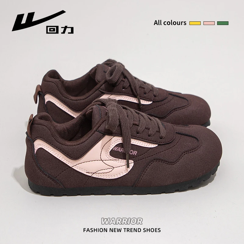 回力美拉德德训鞋女2024新款秋季休闲运动鞋学生小众百搭平底板鞋