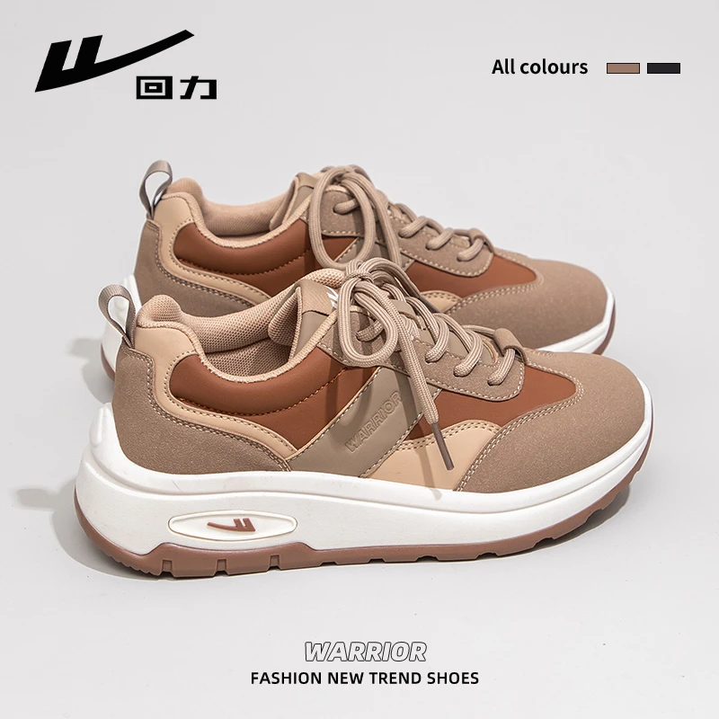 回力德训鞋女款老爹鞋2024新款秋季厚底美拉德百搭复古休闲运动鞋