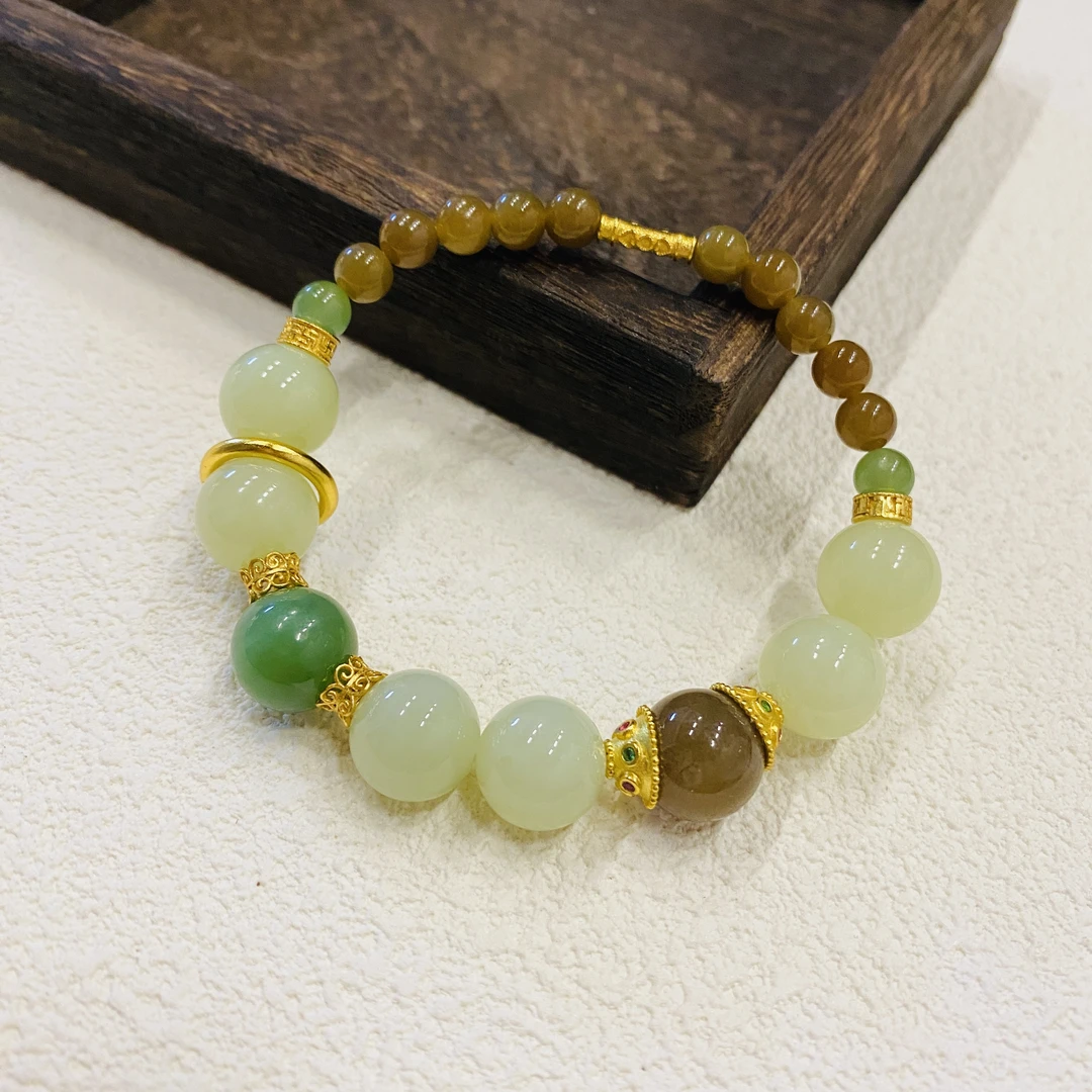 GN12701 和田玉多宝手串（设计款）