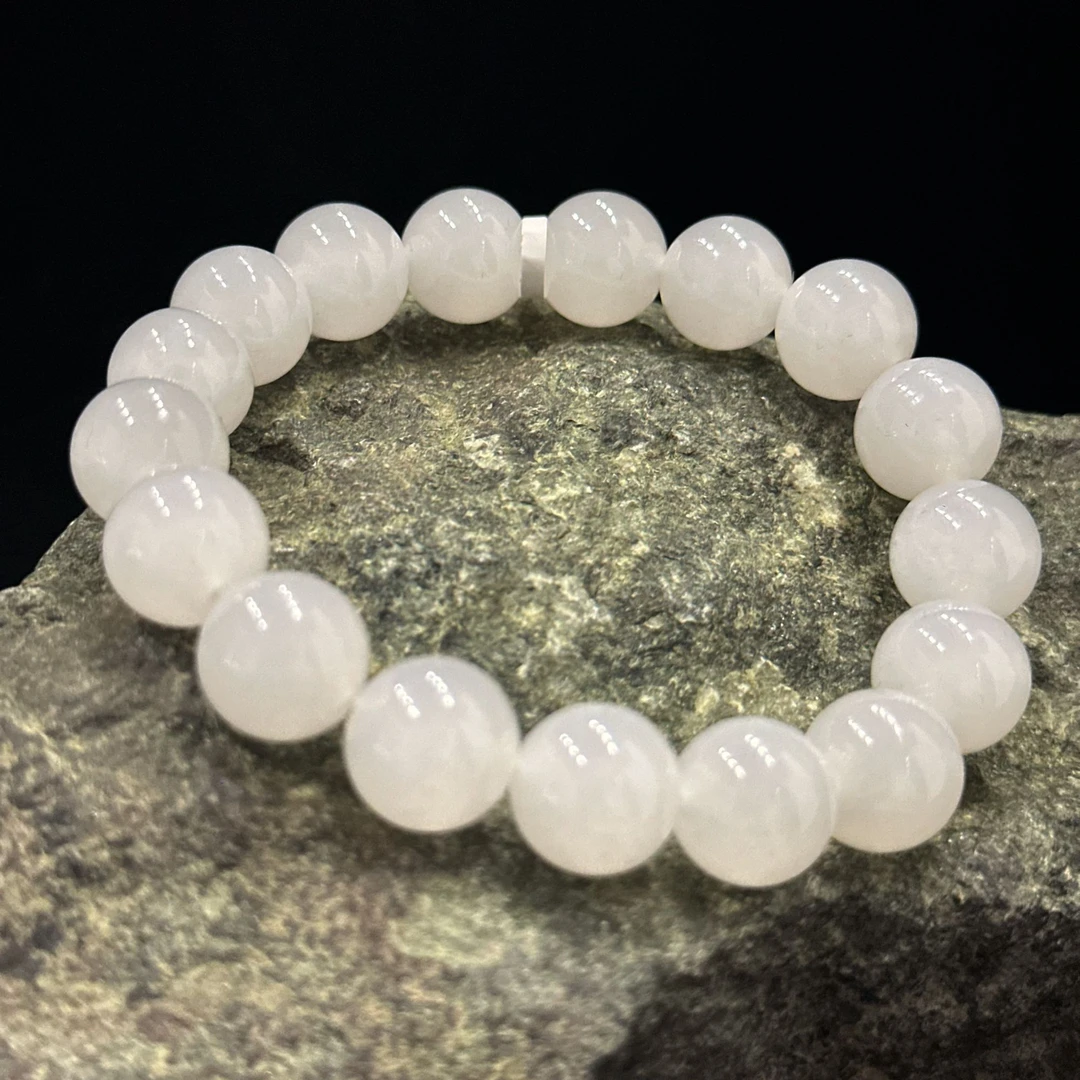 GN90501 和田玉青海白玉手串 12mm