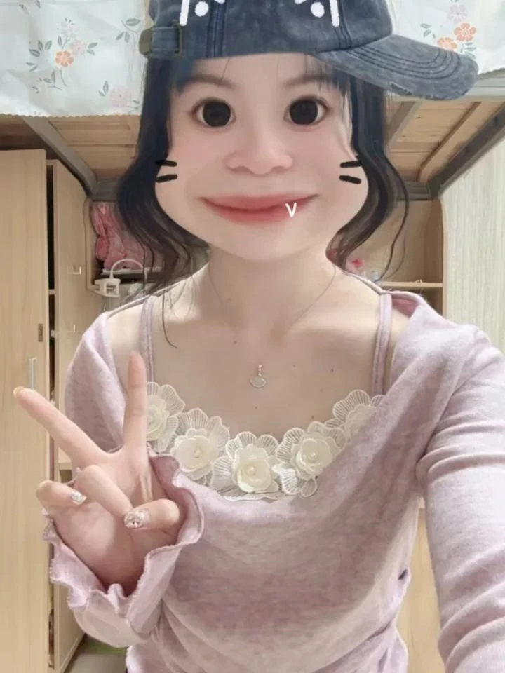 法式温柔假两件荡领花朵长袖t恤女秋冬季收腰显瘦内搭打底衫上衣