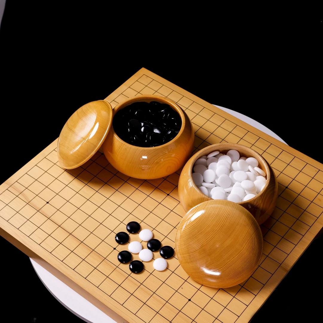 YUNZI/云子正宗云子围棋新榧木套装（围棋+三用棋盘+新榧木棋罐）