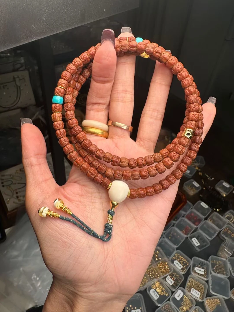 [花有鱼手作]精工系列小尺寸金刚佛手长串108