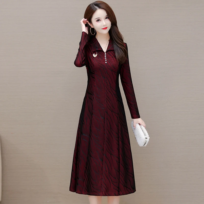 春秋高档连衣裙时尚女装2025年新款显瘦气质中长款高端轻奢裙子
