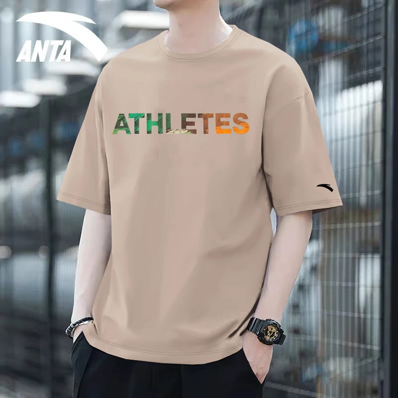 安踏男士t恤短袖2025夏季新款官方旗舰半袖潮流百搭上衣952528121