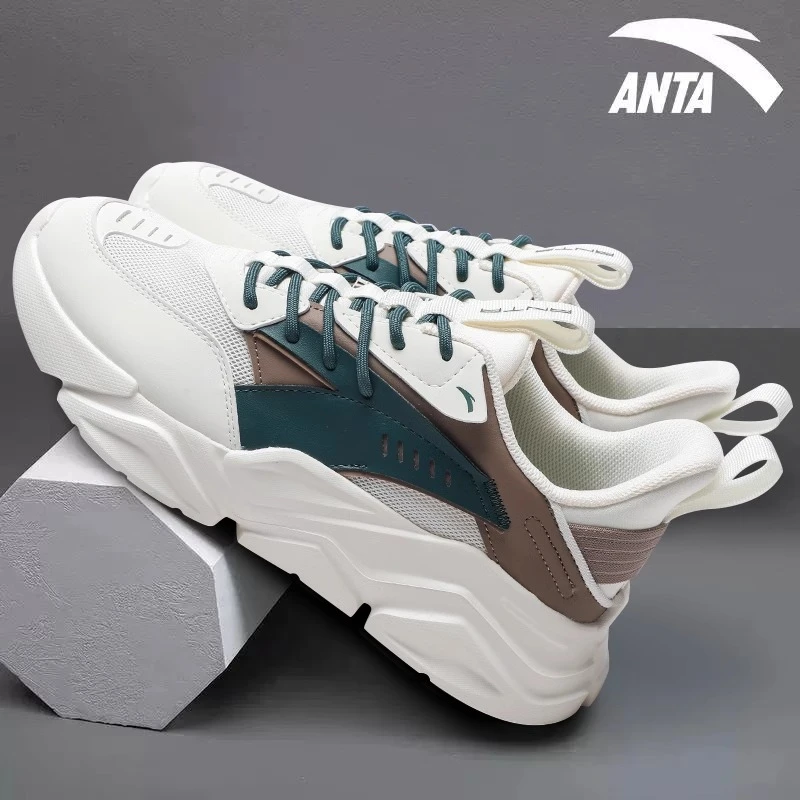 安踏鞋男跑步鞋2024新款男鞋复古潮流老爹鞋休闲运动鞋912358820