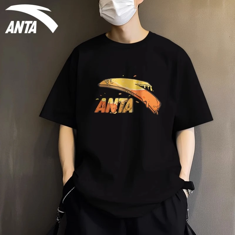 安踏短袖男夏季运动t恤新款正品宽松圆领初中生潮流半袖972328114