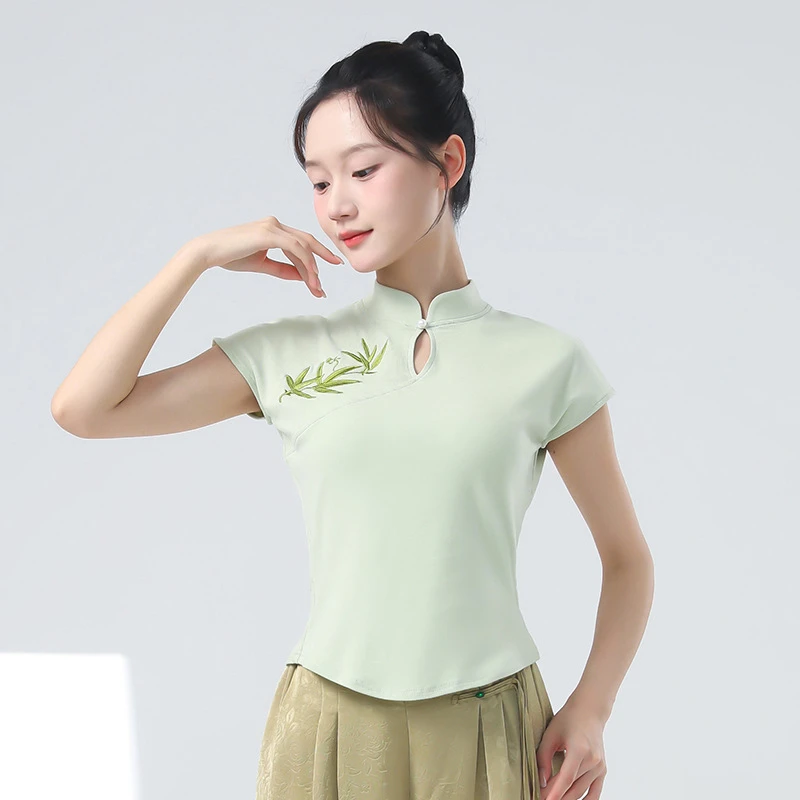 24033现代舞练功服2024夏季新款形体服修身古典舞服装新中式舞蹈