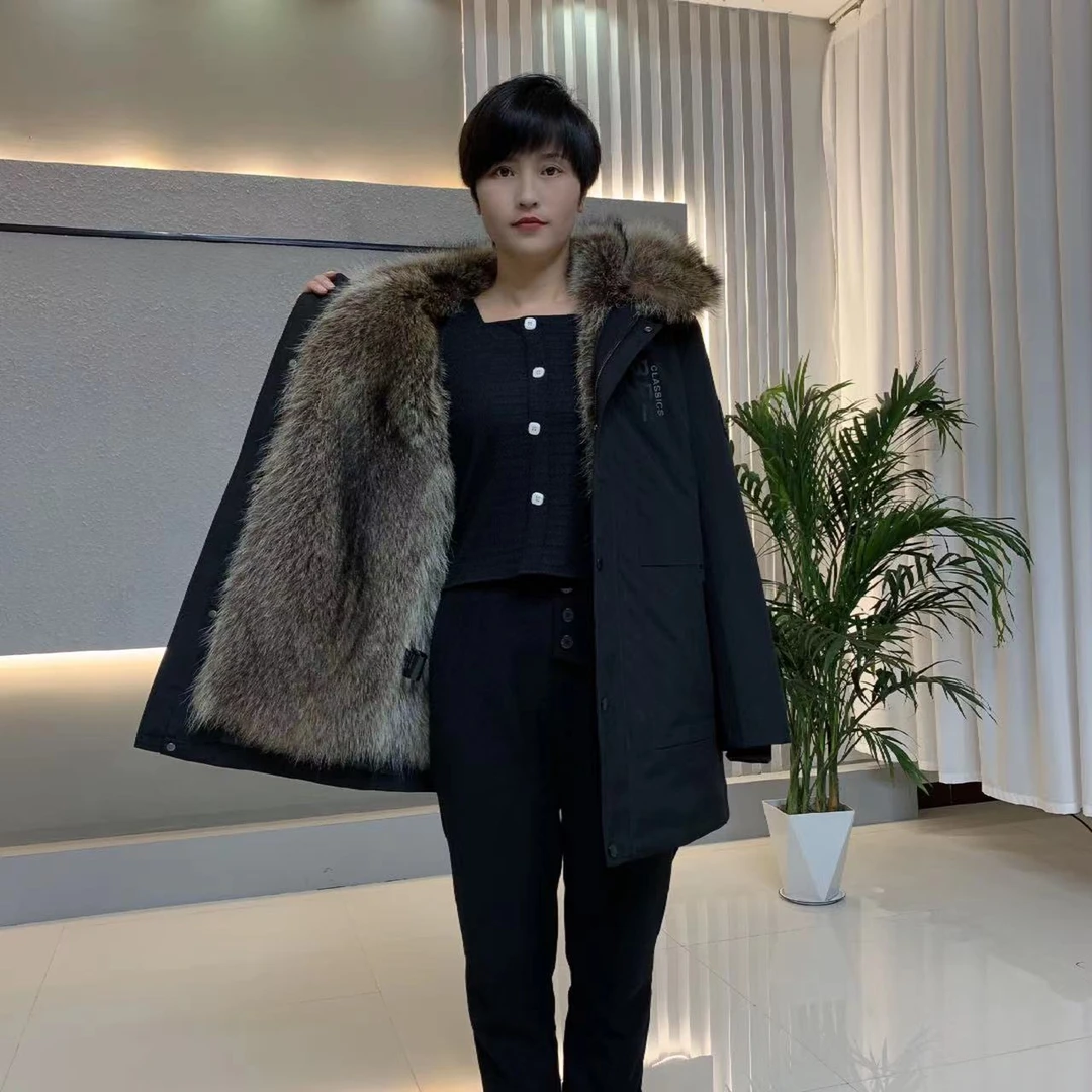 【祥权服装】男士新潮款时尚休闲中长加厚款百搭连帽冬季保暖外套