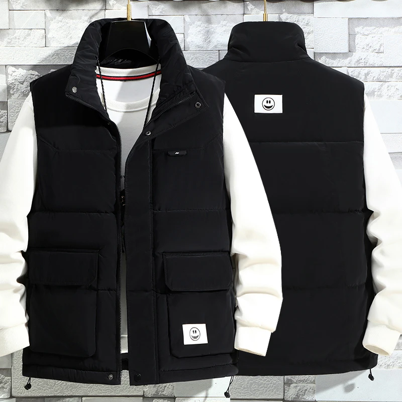 棉马甲男士秋冬季青少年韩版潮流帅气加厚款外套运动坎肩学生背心