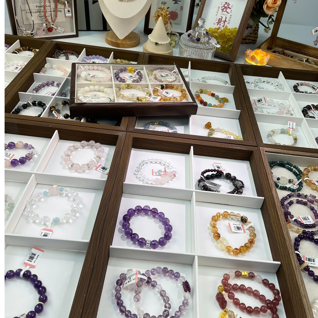 天然水晶手串玛瑙珍珠玉石玉髓手链 多样性发（天然石默认微瑕）