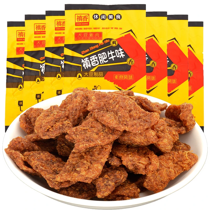 禛香肥牛味香菇肥牛大豆制品素肉怀旧麻辣小零食辣条小吃休闲食品