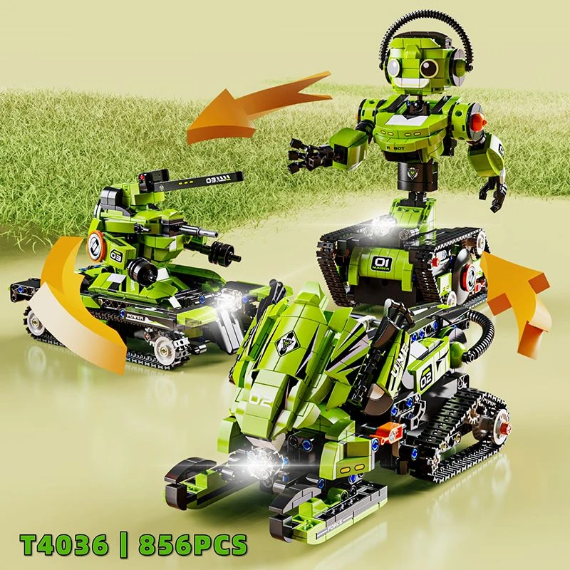 积木拼装三变机器人总动员瓦力履带可动男女生玩具礼物