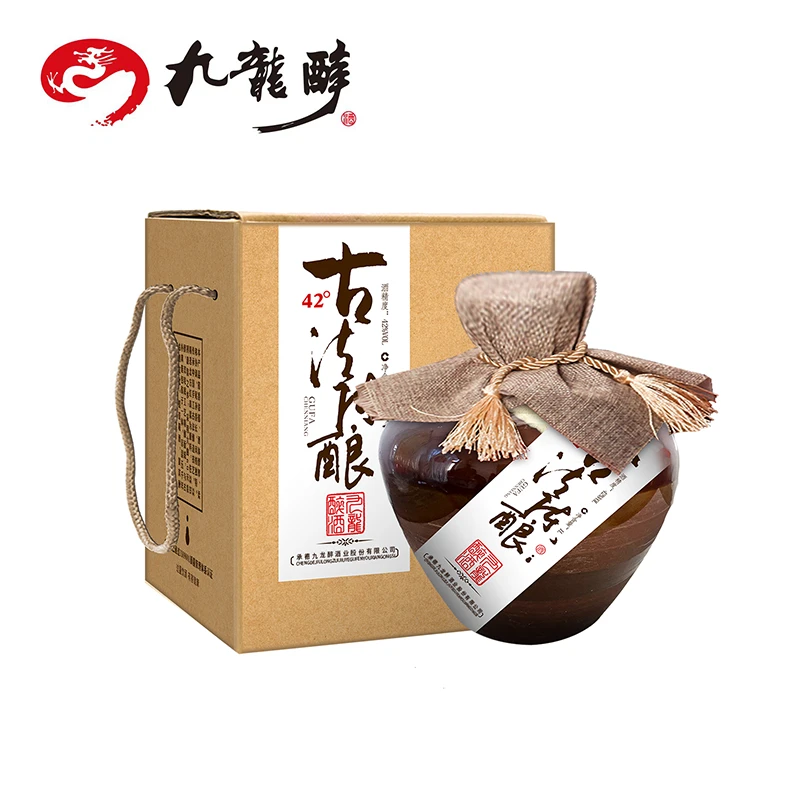 九龙醉【酒厂直营】古法陈酿浓香型坛装白酒特价礼盒装42度1000ml