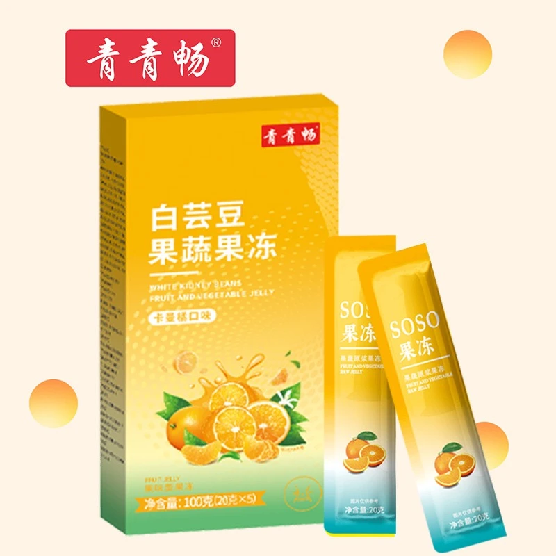 白芸豆果蔬果冻-香甜果蔬孝素果冻益生元凝胶果冻条嗨吃果味型
