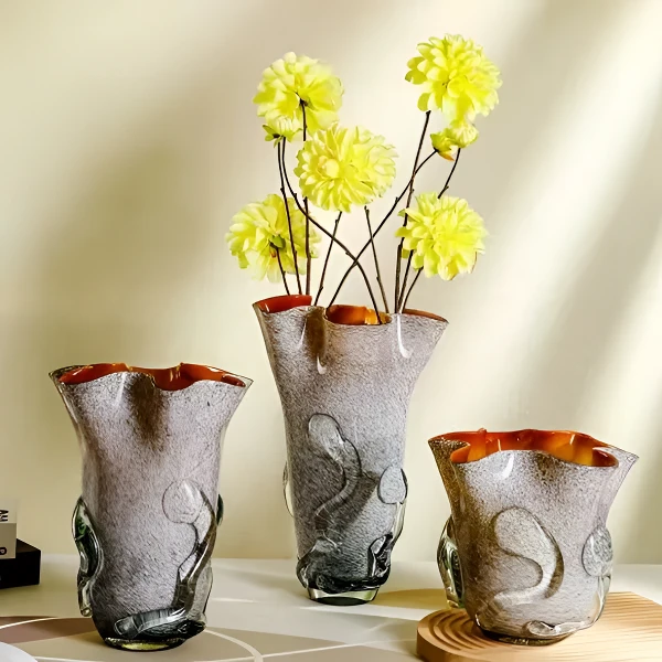 YEMAI 216 花瓣大口创意琉璃工艺水培花瓶白菜