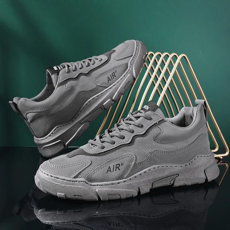 2023新款秋季ins男鞋透气网面运动休闲鞋子工地上班防臭工作潮鞋