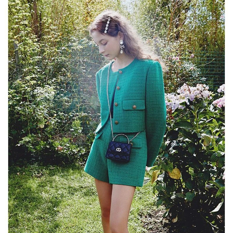 【陈大可】小香风编织毛呢短外套女CTC1041028 COVEN GARDEN