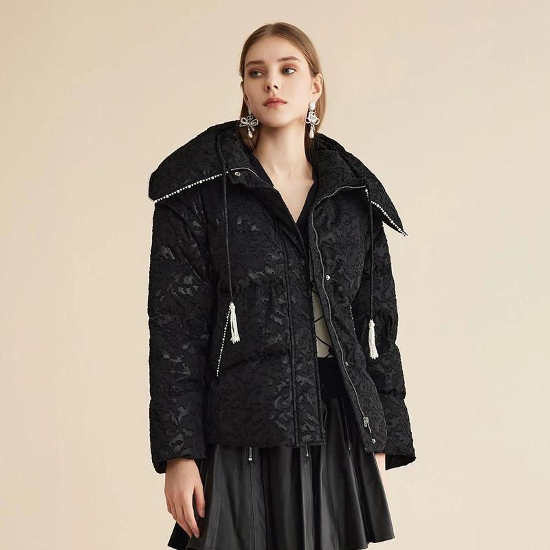 【蜜思仝粉丝专享】哥文花园大翻领面包服羽绒服女短款CWA4332520