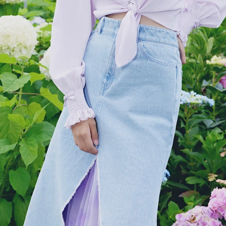 哥文花园 网纱开叉a字半身裙鱼尾裙 CTA1074100