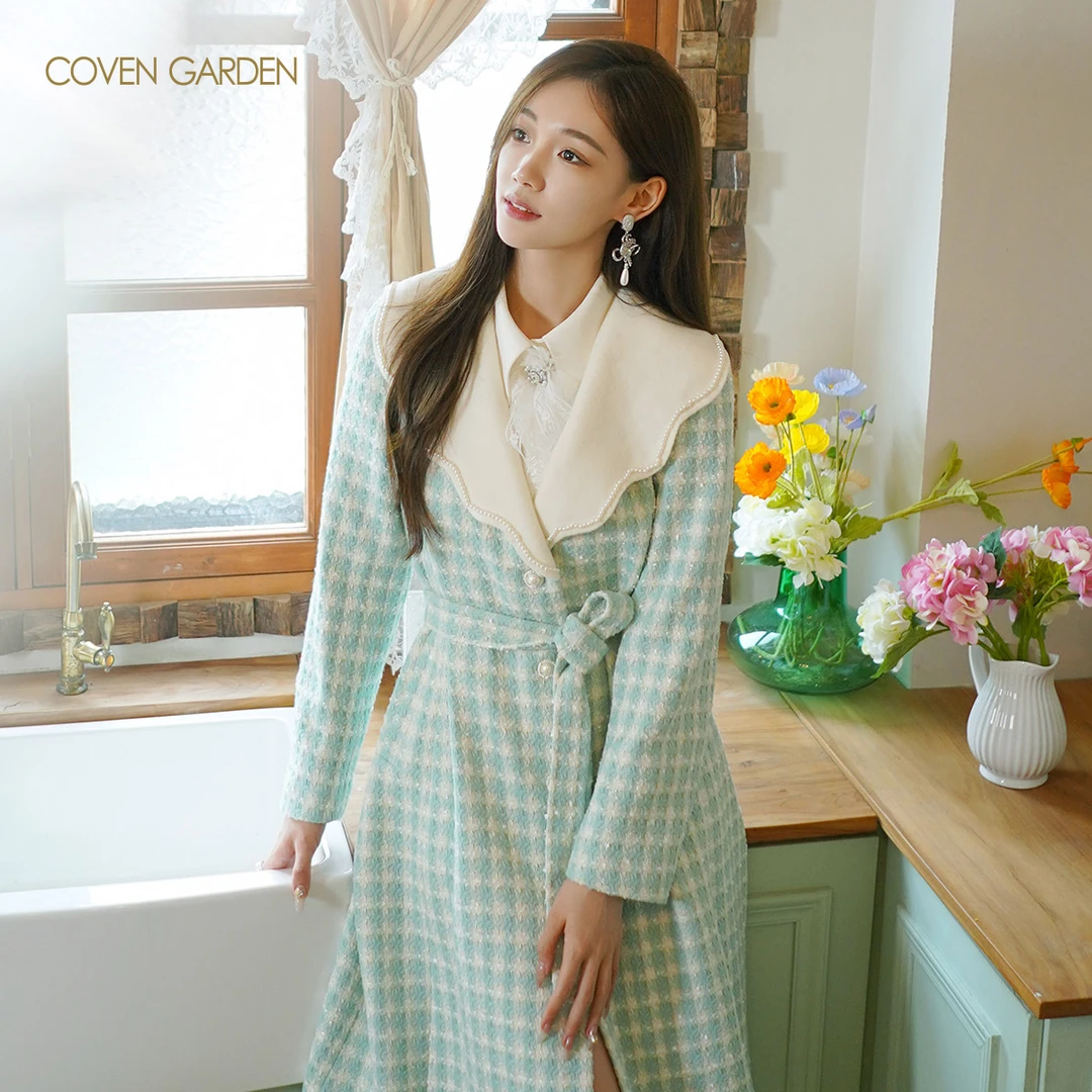 【达人专属】哥文花园翻领气质毛呢外套热力感CTA4342780