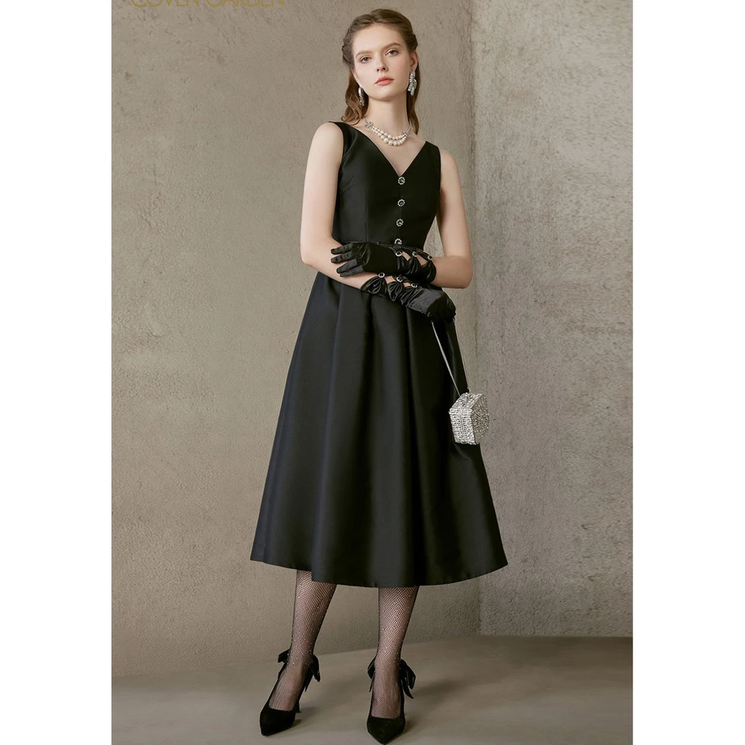 【若谷粉丝专属】 哥文花园轻礼服小黑裙CTA4082050