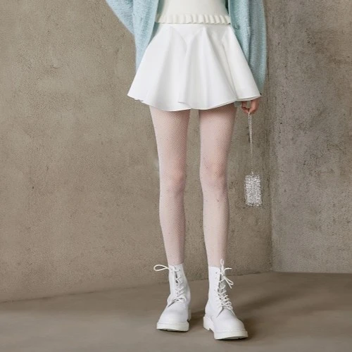 哥文花园 蓬蓬裙百搭a字半身裙褶皱短裙 CTA4071620