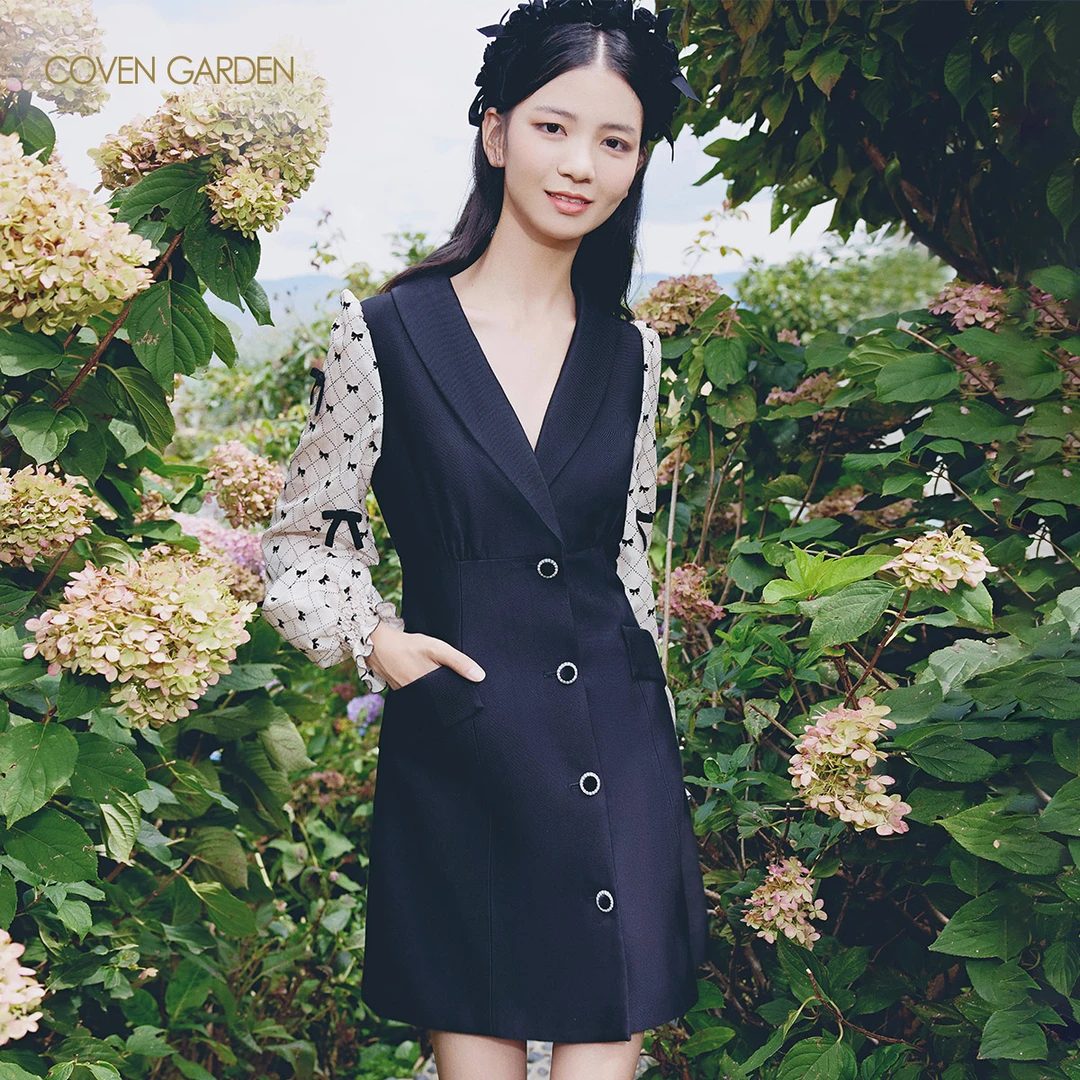 【陈大可】泡泡袖连衣裙CTA1081870 COVEN GARDEN