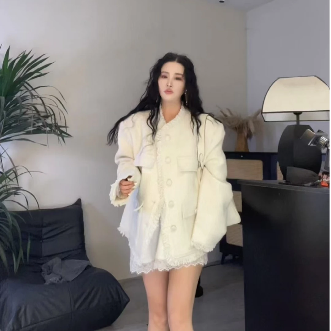 【宝儿姐优选】小香风加棉外套