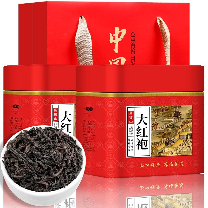 景福山 正宗大红袍武夷山红茶 浓香型乌龙茶老枞肉桂茶礼盒罐装