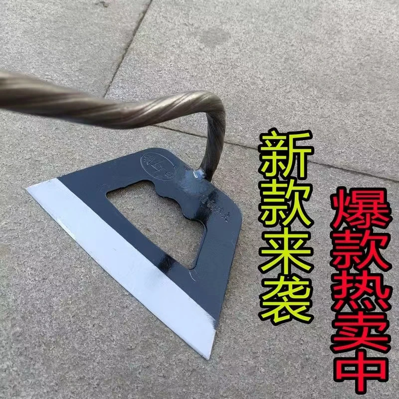 农用锄草热卖户外开荒除草农具锰钢加厚菜刀锄多功能搂草松土神器