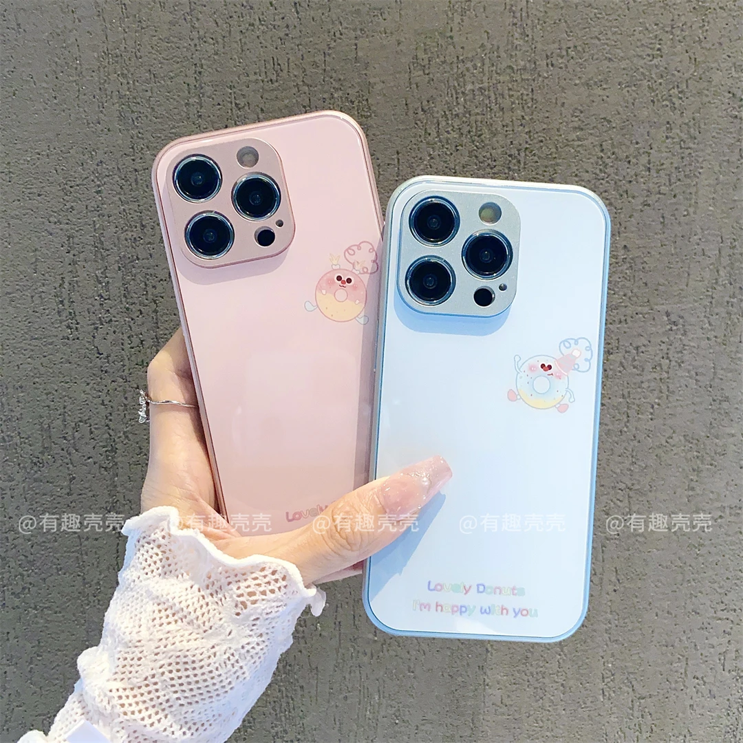 金属玻璃壳适用苹果15/iPhone/华为荣耀/OPPO/VIVO/小米手机壳潮