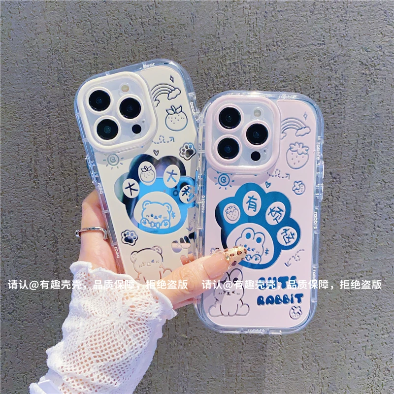 镜面奶油壳适用苹果16/iPhone/华为荣耀/OPPO/VIVO/小米手机壳潮