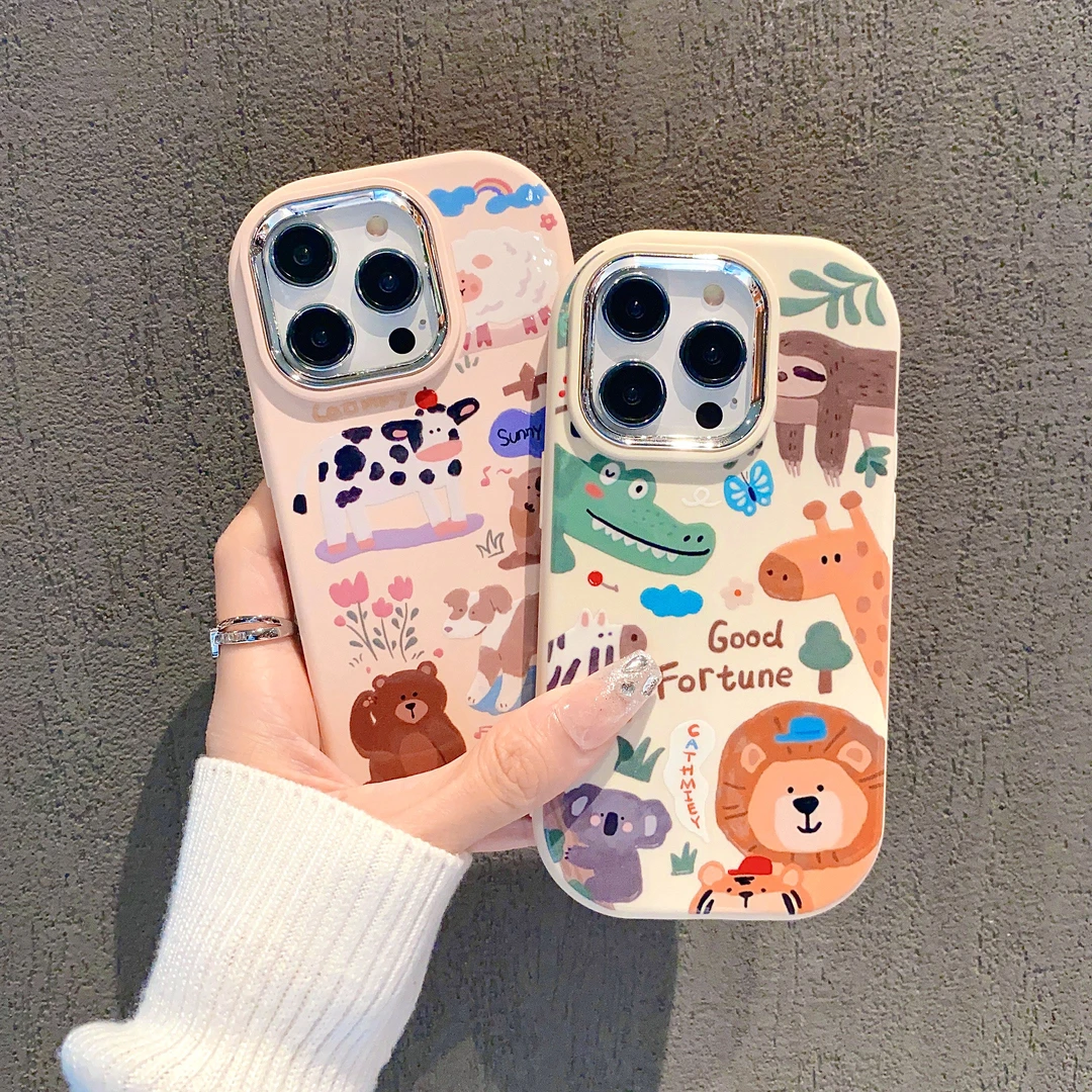银镜小胖墩适用苹果15/iPhone/华为荣耀手机壳包边防摔个性创意