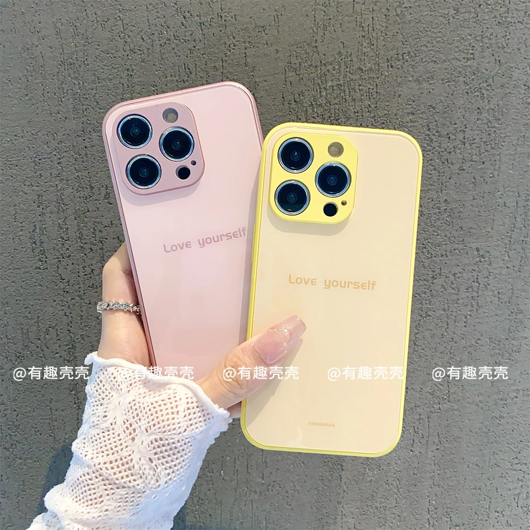 玻璃壳适用苹果15/iphone/华为荣耀/OPPO/VIVO/小米手机壳爆款潮