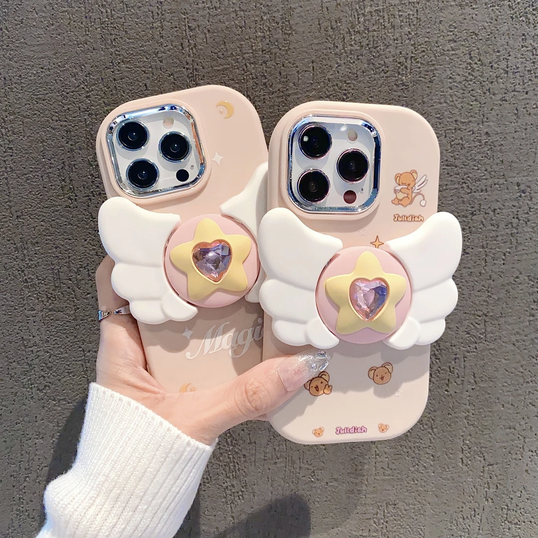 银镜小胖墩适用苹果15/iPhone/华为荣耀手机壳包边防摔个性创意