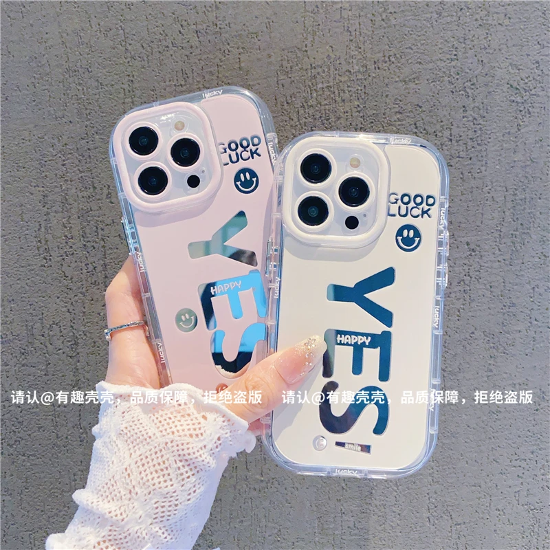 镜面奶油壳适用苹果16/iPhone/华为荣耀/OPPO/VIVO/小米手机壳潮