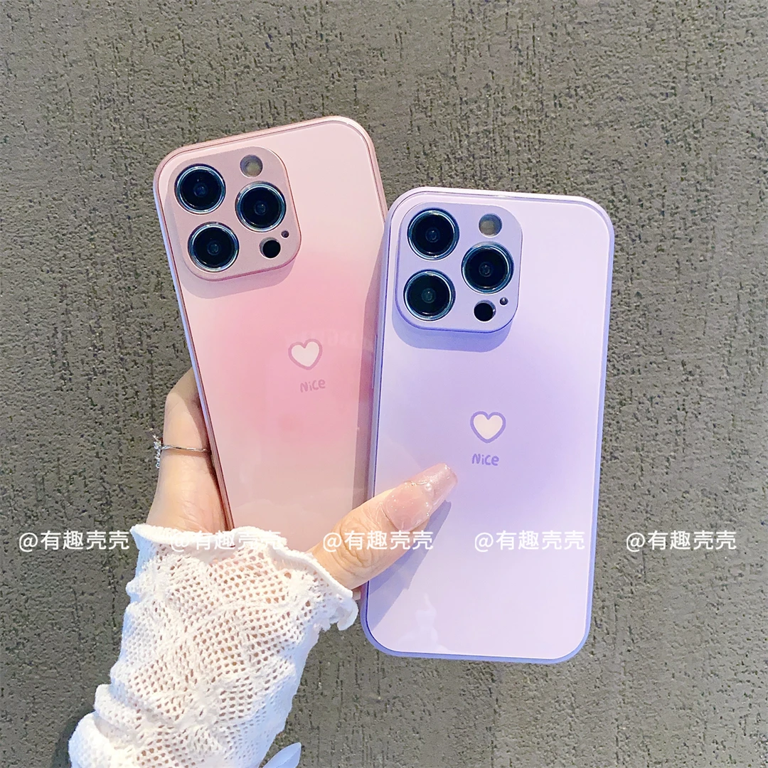 玻璃壳适用苹果15/iphone/华为荣耀/OPPO/VIVO/小米手机壳爆款潮