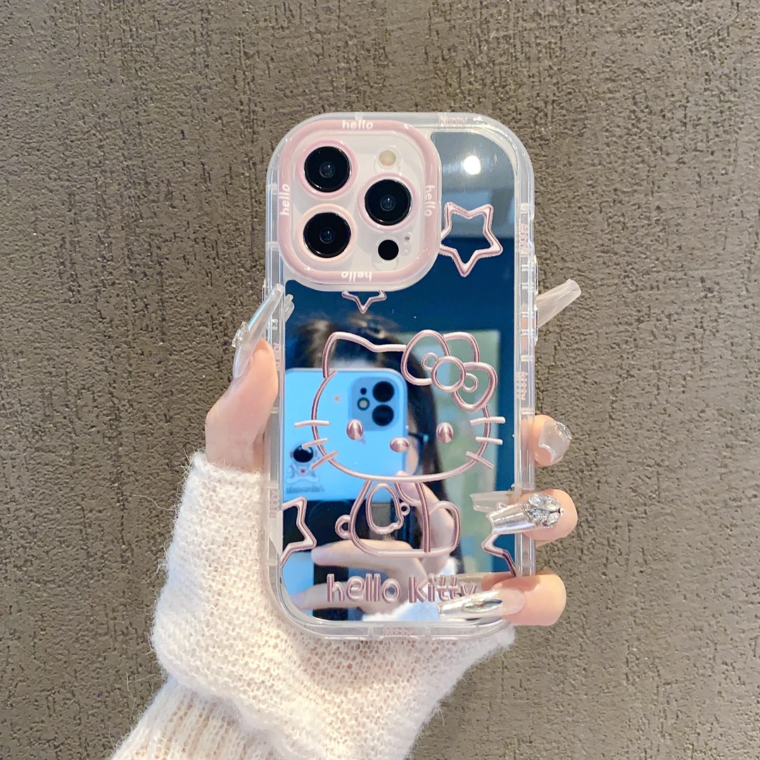 镜面奶油壳适用苹果15/iPhone/华为荣耀/OPPO/VIVO/小米手机壳潮