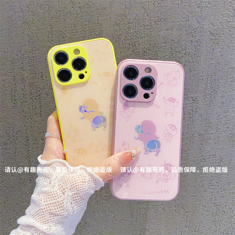 烫金玻璃壳适用苹果16/iphone/华为荣耀/OPPO/VIVO/小米手机壳潮