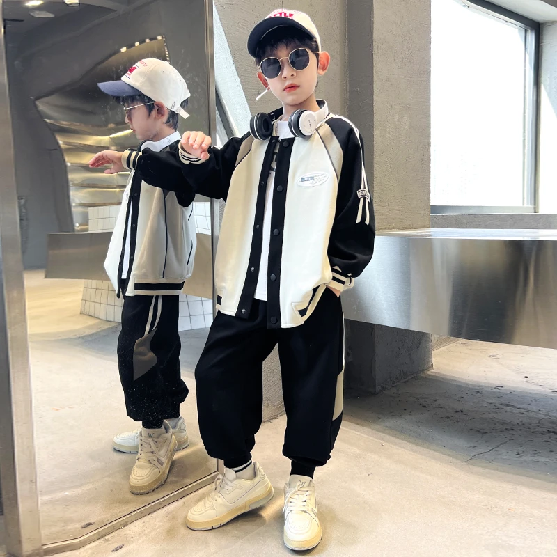 A3161男童春装运动服套装新款春秋季时髦网红