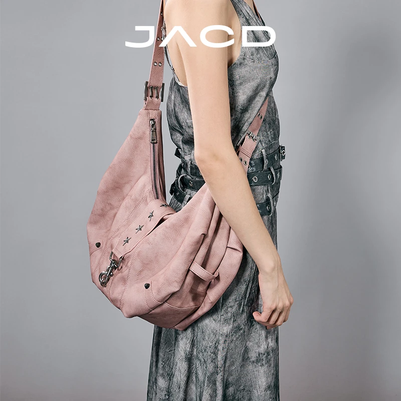 JACD【废土千金】美式复古做旧托特包2025新款大容量松垮单肩包女