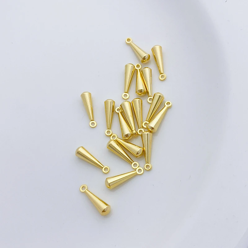 铜合金吊坠 14K包金保色水滴形diy手链项链耳环耳饰品材料配件